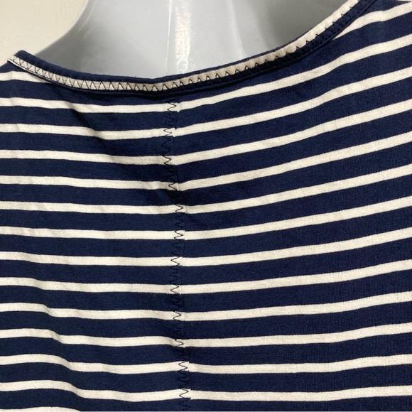 TOAD and CO Marley Blue and White Nautical Striped Short Sleeve Pocket Dress - Picture 6 of 13